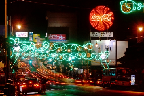 Christmas lights on Avenida Segunda